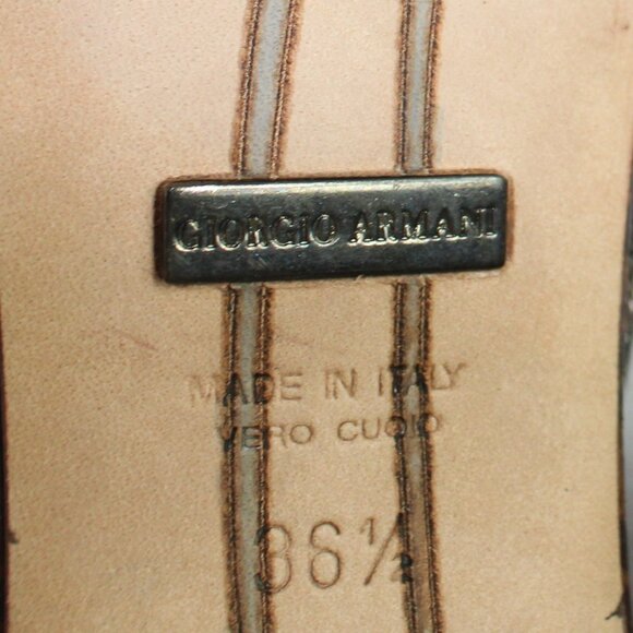 Giorgio Armani Brown Reptile Embossed Slip-On Ballet Flats, Size 36.5  (US 6.5) - Picture 9 of 9